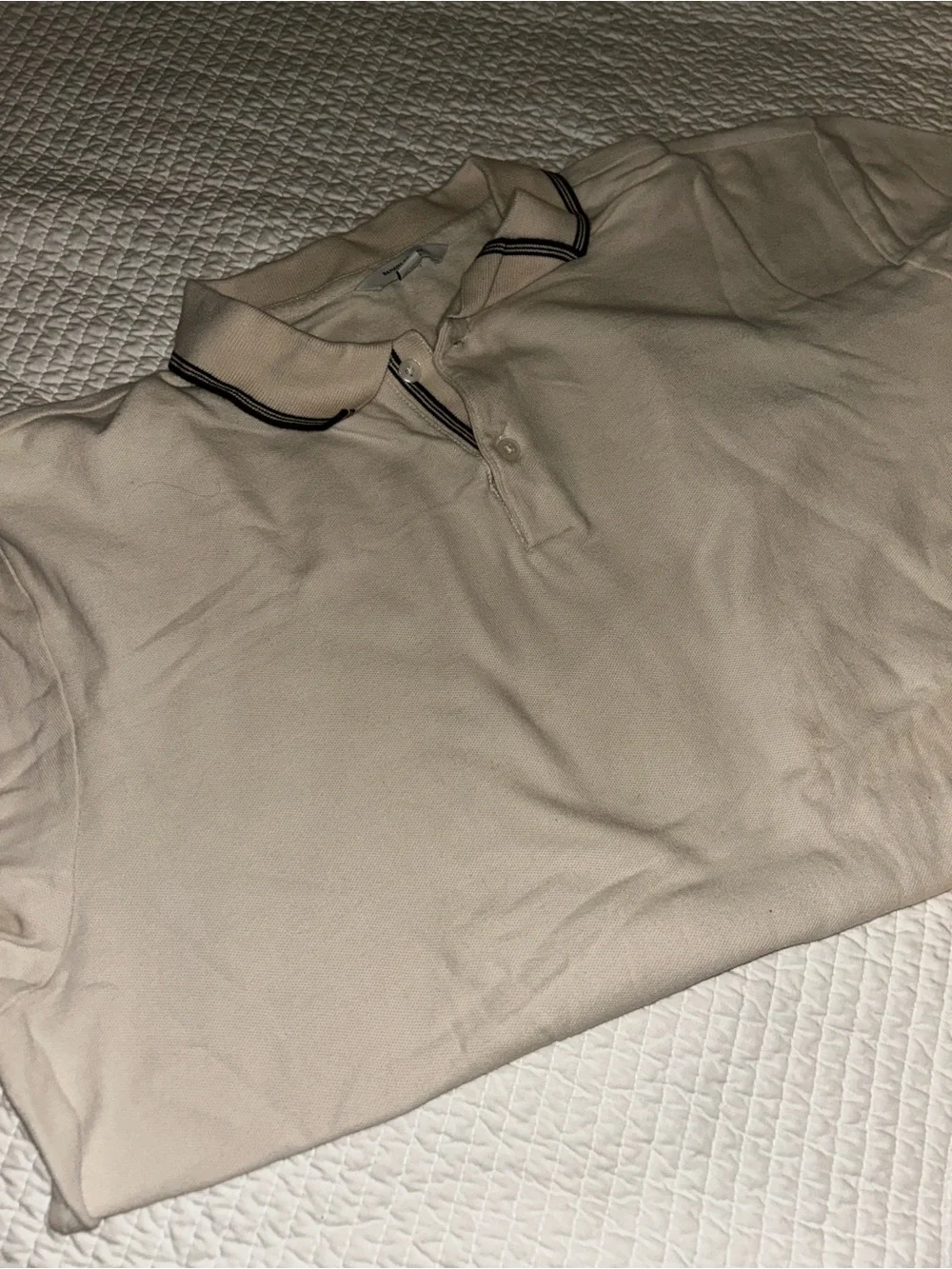 Banana Republic Beige Polo with Black Trim